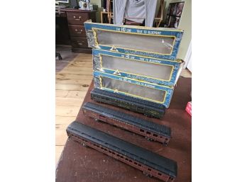 Auction Item #46: Lot Of 3 Vintage AHM HO Scale Train Passenger Cars New In Boxes.