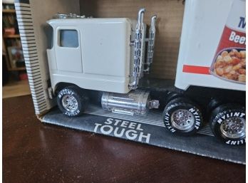 Item #7 - Vintage Nylint Steel Tough Dinty Moore Beef Stew Tractor Trailer Truck New Box