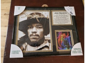 #11 - Jimi Hendrix 11' X 14' Tribute Wall Hanging With Photographs & Bio Fram