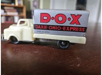 #29 - Vintage Japan Tin Friction Truck D-O-X Daxie Ohio Express Japan Works