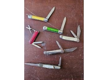 #16 - Lot Of 6 Vintage Pocket Knives In Varying Condition