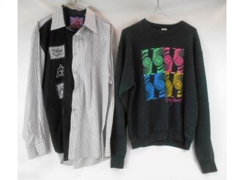 Lot Of 2 Vintage Rock Band Tour Shirts Led Zeppelin & Rolling Stones Size XL