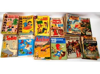 Lot Of 125+ Vintage Comic Books: Richie Rich, Dennis The Menace, Superman, Etc.