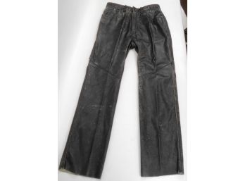 Harley Davidson Black Genuine Leather Pants Size 44/16 W
