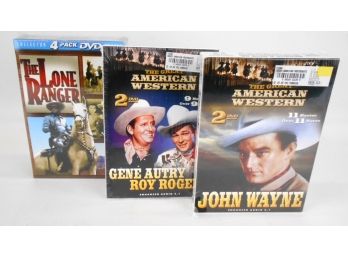 Lot Of Classic Western Movies 3 New Boxed DVD Sets (John Wayne, Roy Rogers, Lone Ranger)