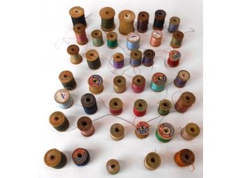 Lot Of Vintage Sewing/Embroidery Threads On Spools