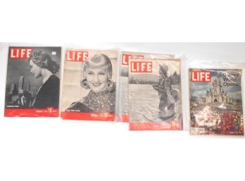 Lot Of 5 Vintage Life Magazines (1939, 1946 & 1971