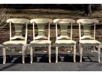 Four Hand Painted Chairs From The DDB