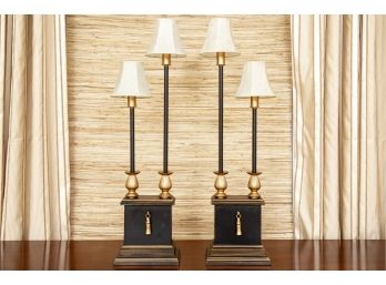 Two Matching Candle Stick Lamps