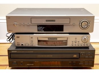 Proscan DVD & VHS Players And Denon Disc Player