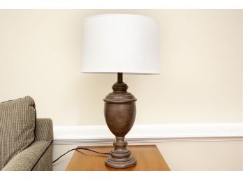Table Lamp With White Barrel Shade