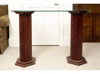 Glass Table On Columns