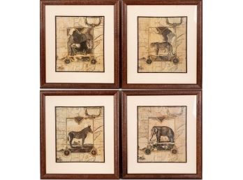 Four Framed Animal Prints