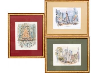 Three Framed Iconic New York City Landmarks