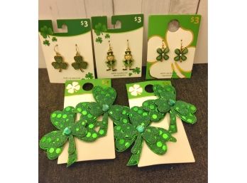 St Patrick Day Fashion Earrings And Hair Clips