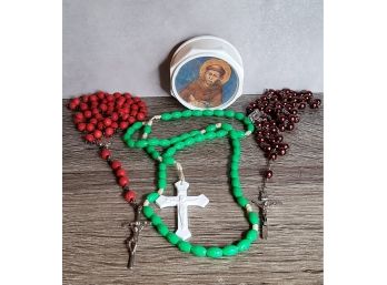 3 Sets Of Rosary Beads