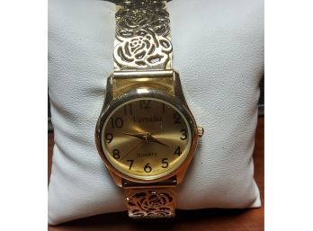 Goldtone Varsales Fashion Stretch Band Watch