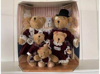 Bearon Family Jointed Teddy Bears In Original Box