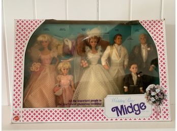 Midge Wedding Party Featuring Ken & Barbie (1990) In Original Box