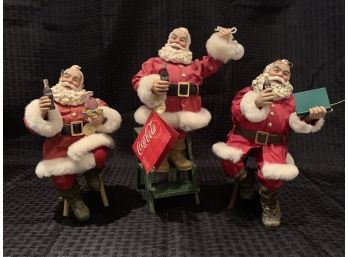 S3  Lot Of Santa Claus Figures - Coke