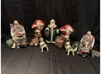 S58  Lot Of Santa Claus Figures - Norman Rockwell