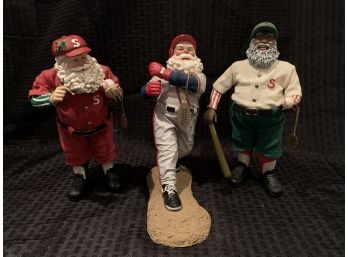 S45  Lot Of Santa Claus Figures -  Baseball