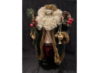 S94  Large Santa Claus Figure With Green Coat