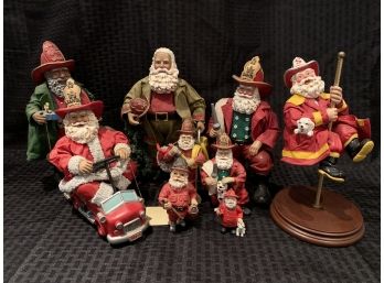 S35  Lot Of Santa Claus Figures -  Fireman Related