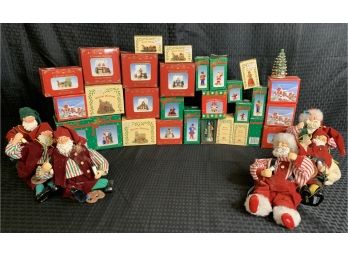 G73  Group Of Christmas Ornaments & Santas