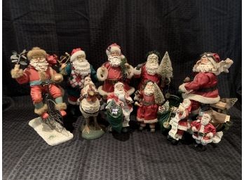 S60  Lot Of Santa Claus Figures - Riding