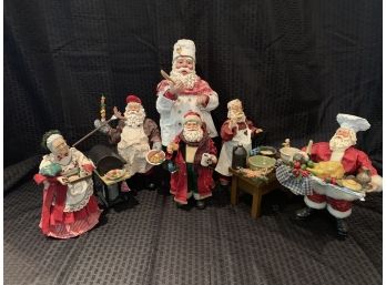 S54  Lot Of Santa Claus Figures - Mrs Claus Food Related