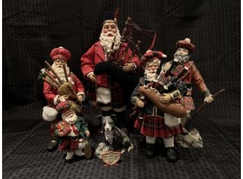 S21  Lot Of Santa Claus Figures -  Scottish
