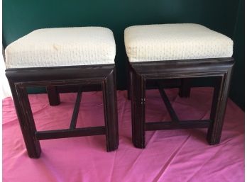 Pair Of Matching Upholstered Foot Stools