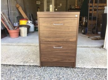 Set Of Five Two Drawer Wood Veneer File Cabinets