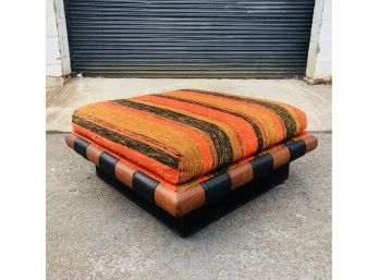 Mid Century Adrian Pearsall For Craft Associates Plinth Bench With Original Upholstery