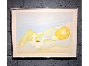 RARE Vintage Charlotte Reine Signed And Numbered Lithograph Print Titled 'Siesta'