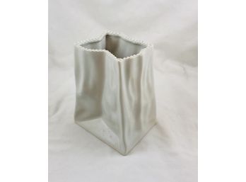 Vintage Crinkle Bag Porcelain Vase Or Sculpture By Domain For Mercer Italy