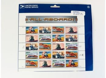 1999 US 33 Cent Stamps Sheet Of 20 All Aboard Train  Stamps Sealed