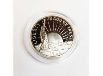 1986 Liberty Proof Commemorative Half Dollar In Original Box And COA