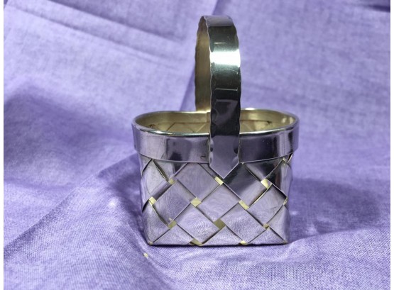 Fantastic CARTIER Sterling Silver Mini Basket - Hand Made - Great Piece !