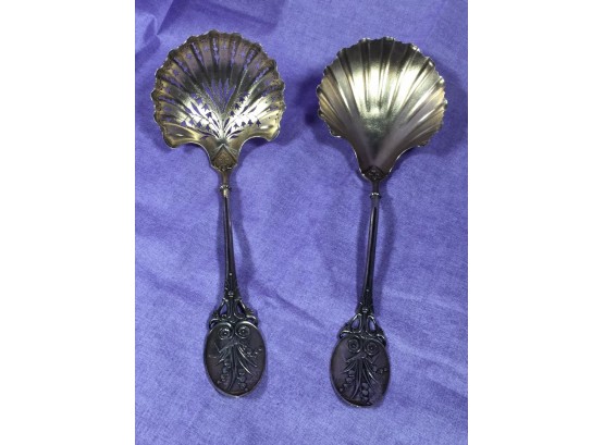 Two Fabulous Victorian Sterling Silver Serving Pieces MANSFIELD & BAIRD - Beautiful