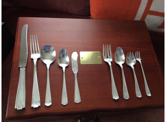 Fabulous  GORHAM Sterling Silver ETRUSCAN Flatware Set 75 Pieces (Nine Pieces In Each Setting)