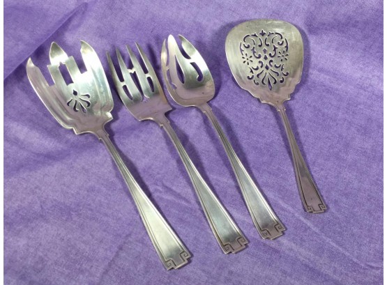 Very Nice Group Of GORHAM Sterling Silver Serving Pieces -  All ETRUSCAN Pattern