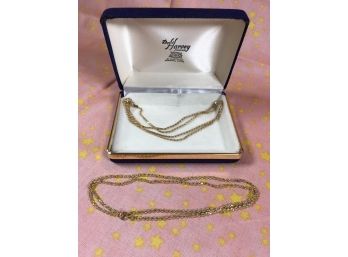 Two Very Nice 14kt Gold Rope Chains - Great Condition - 3.8 Dwt - Both 18' Long