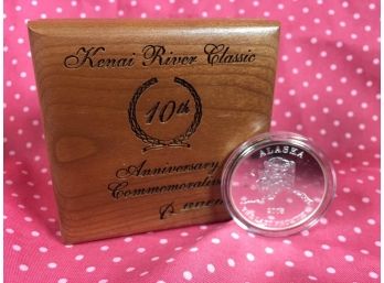 1ozt - 999 Fine Silver - Kenai River Classic 10th Anniversary Commemorative Medallion