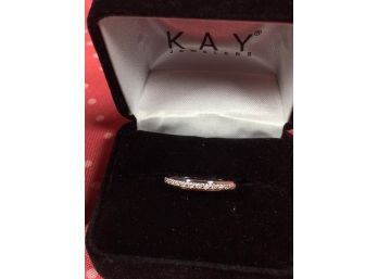 Brand New 10kt / Diamond Wedding Band From KAY Jewelers W/Boxes