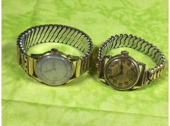 Two Vintage Mens Watches WALTHAM & LONGINES  - Great Vintage Styles