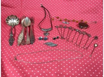 Assorted STERLING SILVER Lot 'Odds & Ends' - One Lot / One Bid