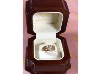 Gorgeous 18kt Gold 'Heart' Diamond Ring 3.4 Dwt - Beautiful Ring
