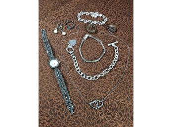 Nice Sterling Silver Grouping - Nice Pieces W/All Sterling Judith Jack Watch